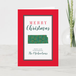 Carte Joyeux Noël du Kansas