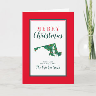 Carte Joyeux Noël du Maryland