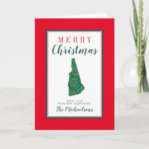 Carte Joyeux Noël du New Hampshire