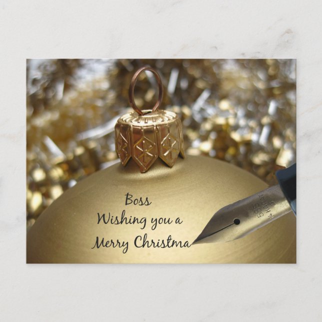 carte Joyeux Noël du patron (Devant)