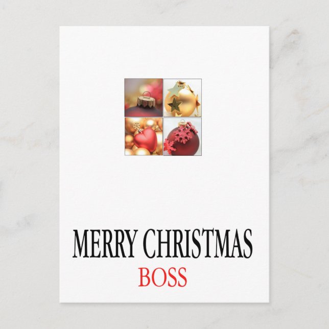 carte Joyeux Noël du patron (Devant)