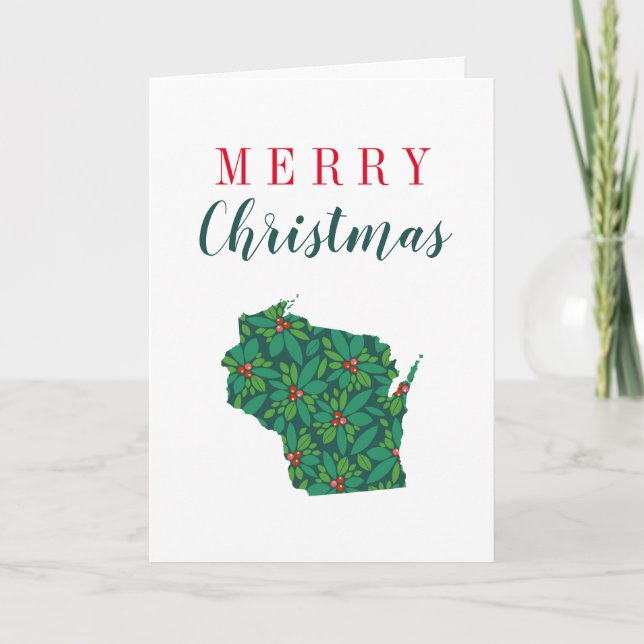 Carte Joyeux Noël du Wisconsin (Devant)