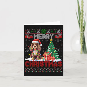 Carte Joyeux Noël Er Amoureux de les chiens espagnols Vi