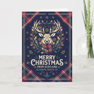 Carte Joyeux Noël et Bonne Année d'Écosse C