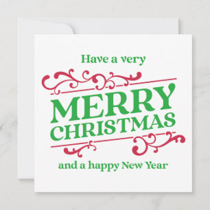 Carte Joyeux Noël et Bonne Année Vintage