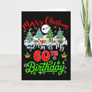 Carte Joyeux Noël Et Mes 60 Ans Anniversaire Arbres De N