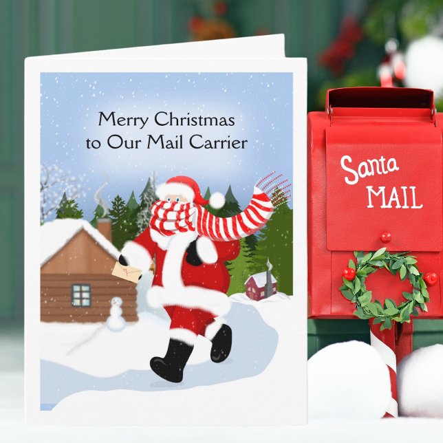 Carte Joyeux Noël facteur Santa   (Créateur téléchargé)