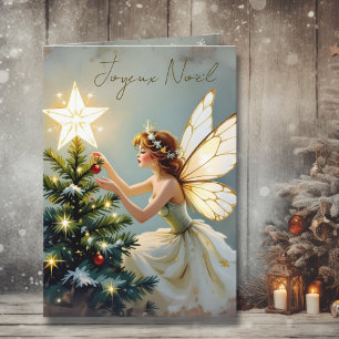 Carte Joyeux Noël   Fée mignonne Noël personnalisé