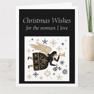 Carte Joyeux Noël femme que j'aime Ange spécial