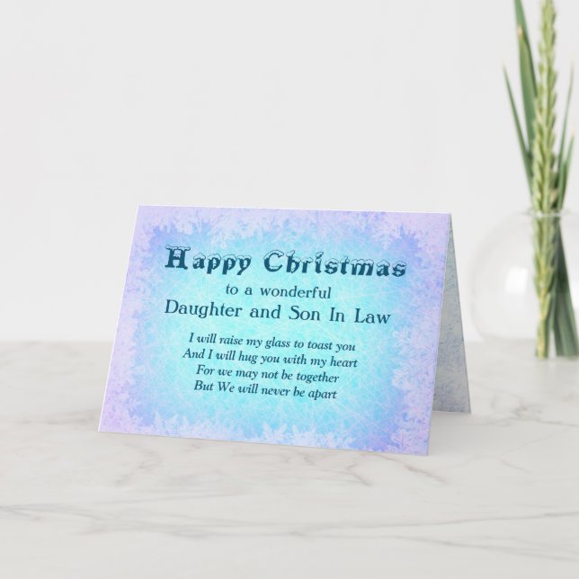 Carte Joyeux Noël fille et gendre de loin (Devant)
