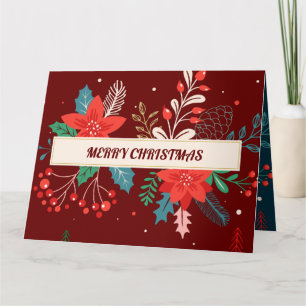 Carte Joyeux Noël Floral