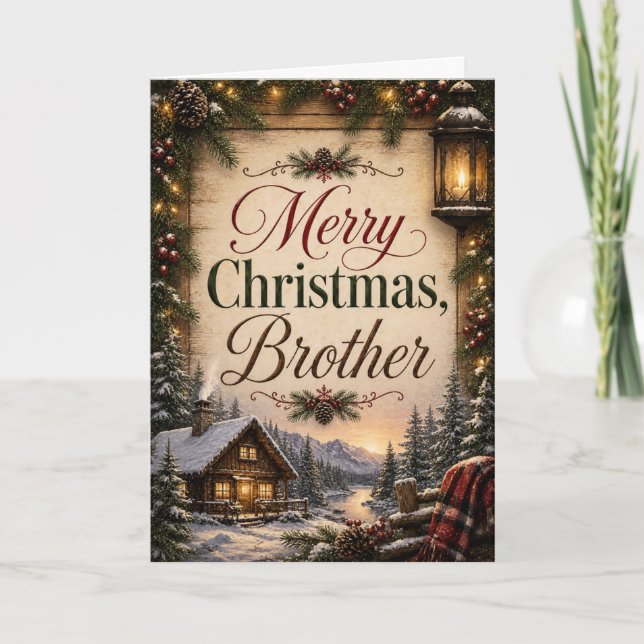 Carte Joyeux Noël Frère (Devant)