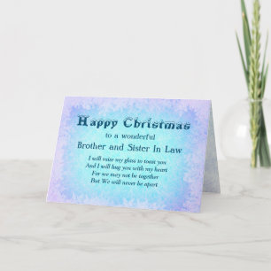 Carte Joyeux Noël Frère & Soeur En Droit Distance C