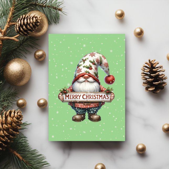 Carte Joyeux Noël Gnome (Créateur téléchargé)