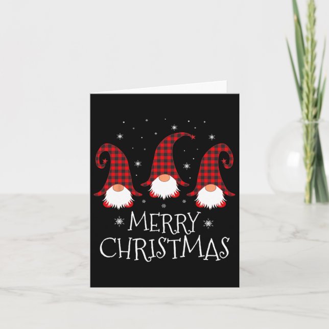 Carte Joyeux Noël Gnome Funny Xmas Gnomes Group Fami (Devant)