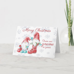 Carte Joyeux Noël Gnomes Amusants
