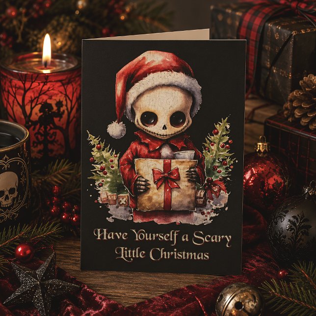 Carte Joyeux Noël gothique effrayant (Créateur téléchargé)