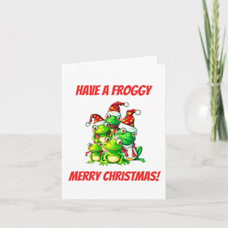 Carte Joyeux Noël Grenouille !