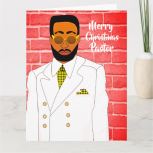 Carte Joyeux Noël homme afro-américain