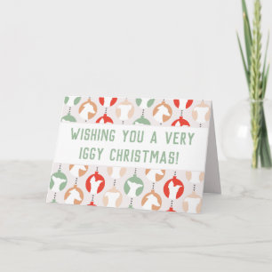 Carte Joyeux Noël Iggy Italie Greyhound Holiday