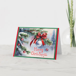 Carte Joyeux Noël, illustration décorative,