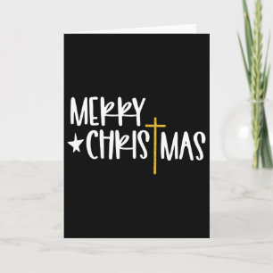 Carte Joyeux Noël Jésus Croix Chrétien Religieux Foi