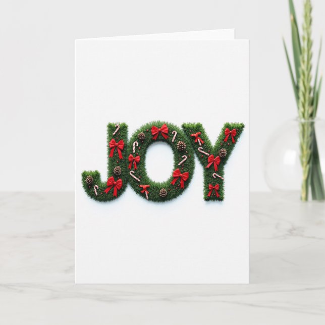 Carte Joyeux Noël Joie (Devant)