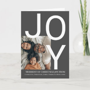 Carte Joyeux Noël Joie Photo personnalisée