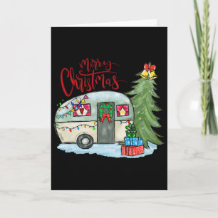 Carte Joyeux Noël Joyeux Campeur Amusement Camping Vie F