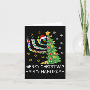Carte Joyeux Noël Joyeux Hanoukka Joyeux juif