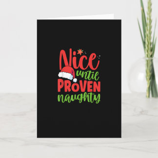 Carte Joyeux Noël jusqu'à preuve de méchanceté
