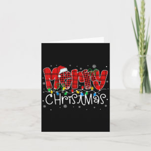 Carte Joyeux Noël Lumières Noël Noël Chapeau Noël Match