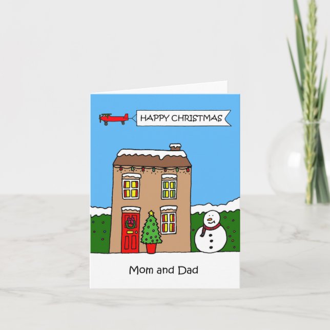 Carte Joyeux Noël maman et papa (Devant)