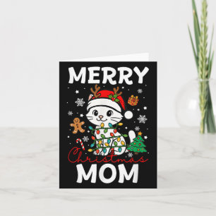 Carte Joyeux Noël Maman Père Noël Chat Drôle Propriétair