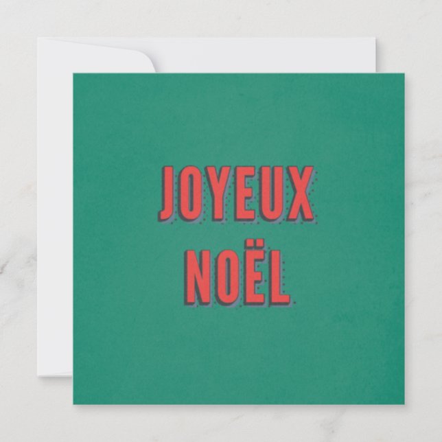 Carte Joyeux Noel - Noël français traditionnel (Devant)