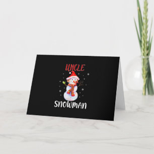 Carte Joyeux Noël Oncle Bonhomme de Neige Cadeaux pour