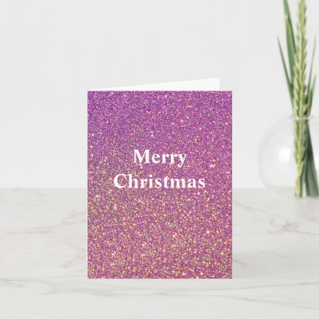 Carte Joyeux Noël Paillettes (Devant)