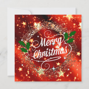 Carte Joyeux Noël paillettes et éclat