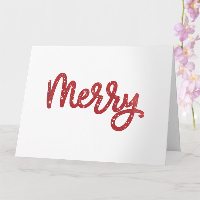 Carte Joyeux Noël Parties scintillant (Orchidée)