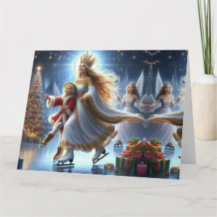 Carte Joyeux Noël Patinage sur glace