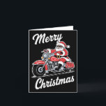 Carte Joyeux Noël Père Noël équitation Moto Moto Love<br><div class="desc">Joyeux Noël Père Noël équitation moto moto Lover Noël</div>