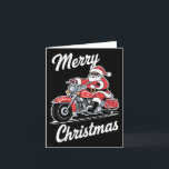 Carte Joyeux Noël Père Noël équitation Moto Moto Love<br><div class="desc">Joyeux Noël Père Noël équitation moto moto Lover Noël</div>