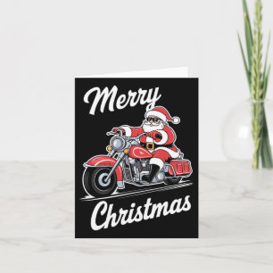 Carte Joyeux Noël Père Noël équitation Moto Moto Love