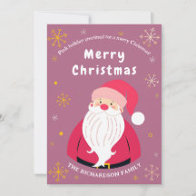 Carte Joyeux Noël Père Noël personnalisable