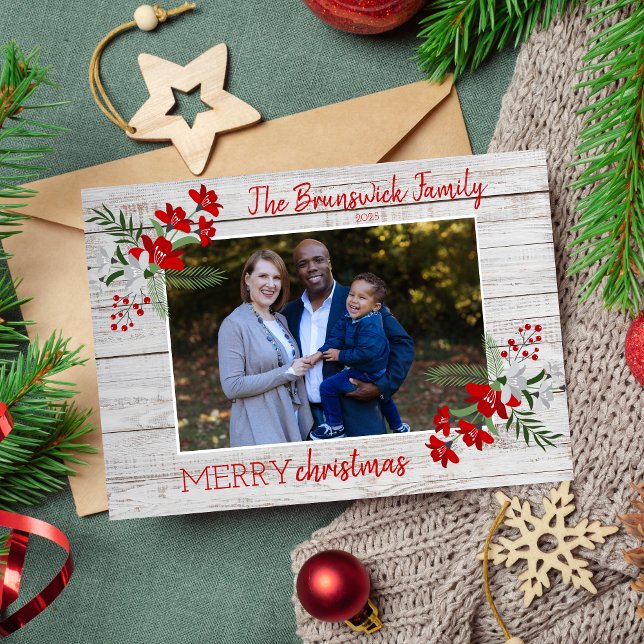 Carte Joyeux Noël Photo Holiday (Créateur téléchargé)