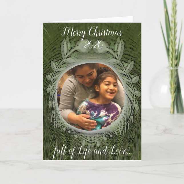 Carte Joyeux Noël...plein de vie et d'amour... Vacances (Devant)