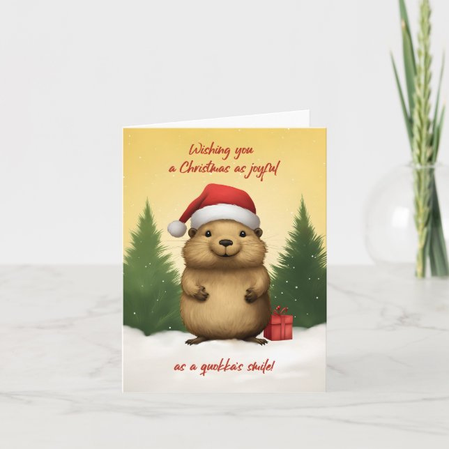 Carte Joyeux Noël Quokka (Devant)