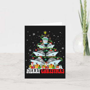 Carte Joyeux Noël Reindeer Elf Père Noël Cruise Ships Xm