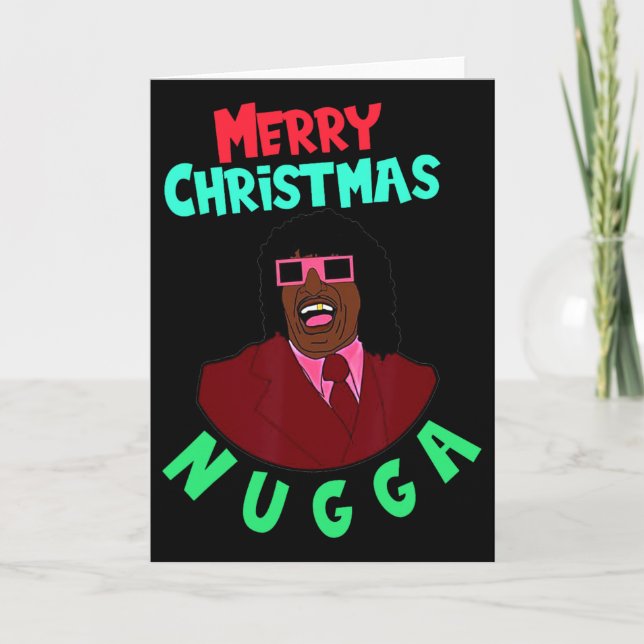 Carte Joyeux Noël rose Nugga après le prochain Noël  (Devant)