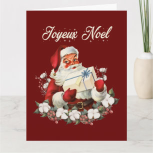 Carte Joyeux Noel Rouge Noël Vintage Père Noël